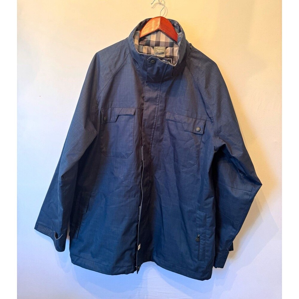 Ride Snowboards MTN Men's Ski/Snowboard Jacket Plaid Lined Blue XLTG Tall